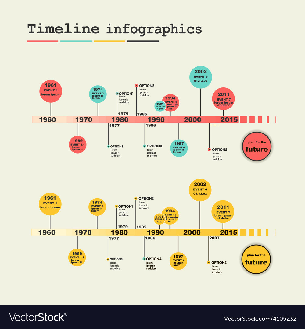 Timeline infographic design template Royalty Free Vector