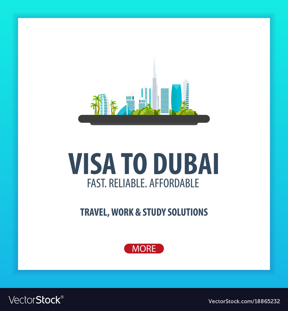 Visa to dubai travel document Royalty Free Vector Image