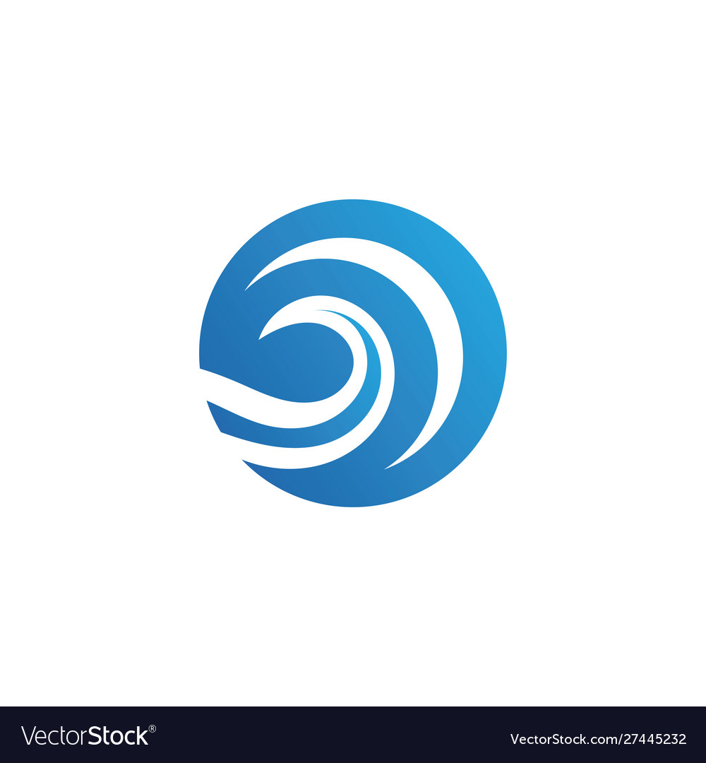 Water wave design logo