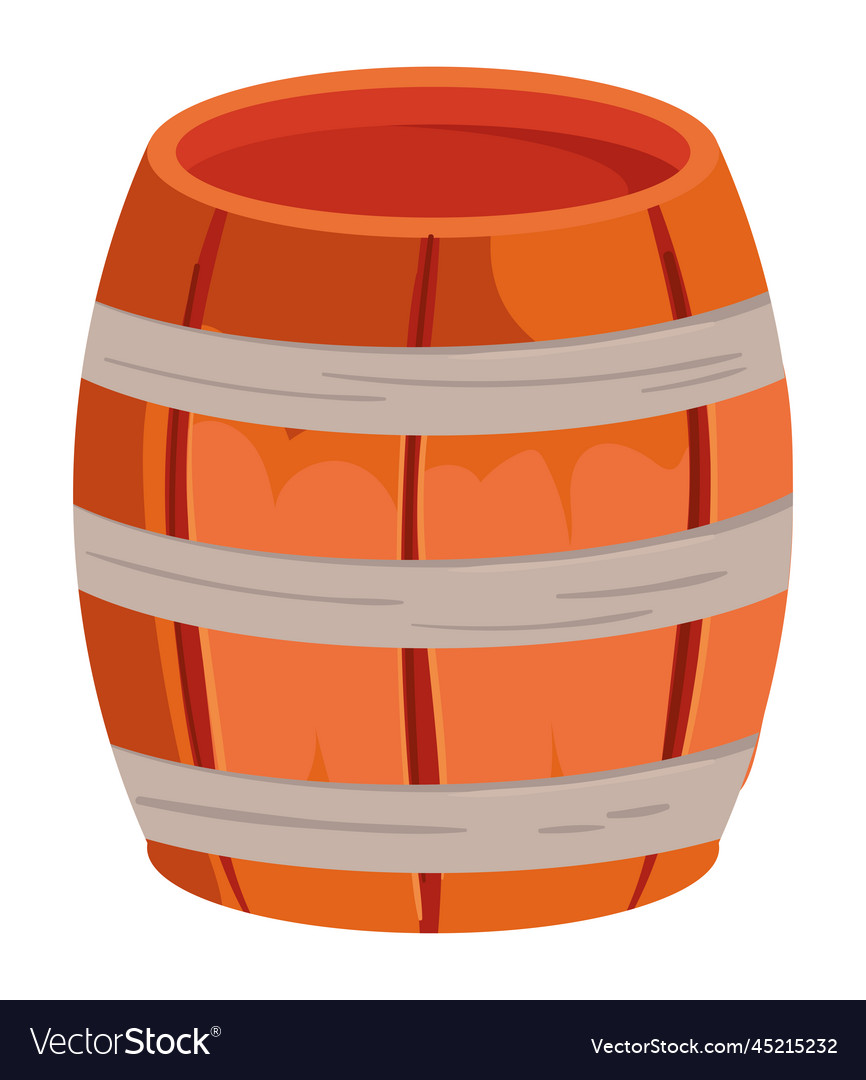 Wooden barrel icon Royalty Free Vector Image - VectorStock