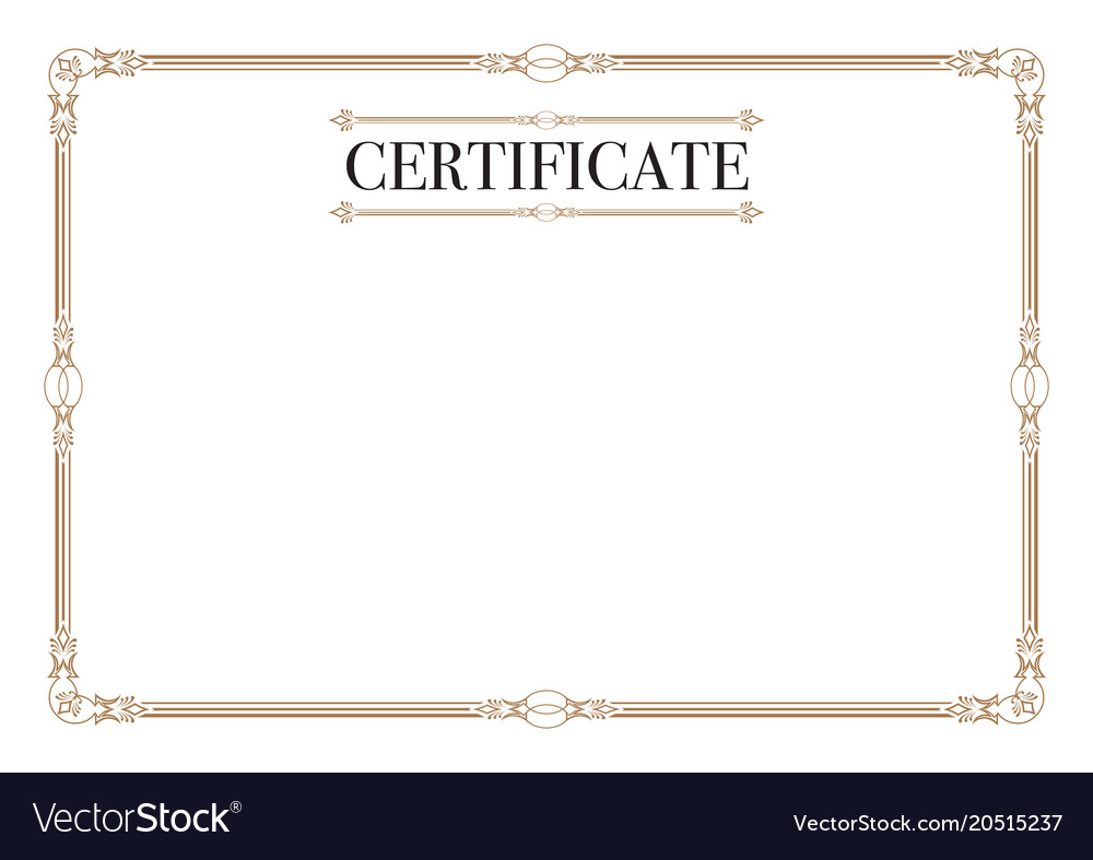 Download Certificate border for excellence performance Vector Image