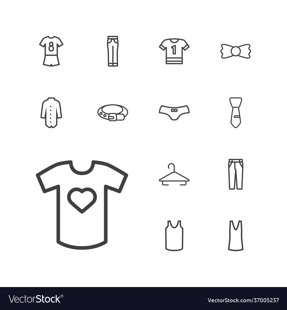 Clothes icons Royalty Free Vector Image - VectorStock