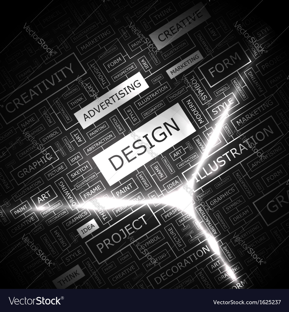 Design word cloud concept graphic tag collection