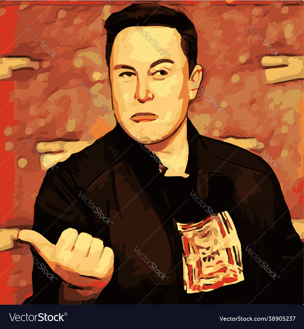 Elon musk Royalty Free Vector Image - VectorStock