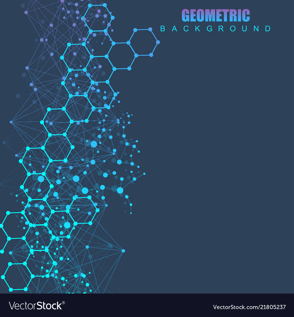 Geometric abstract background with connected line vector image Geometric abstract background with connected line
