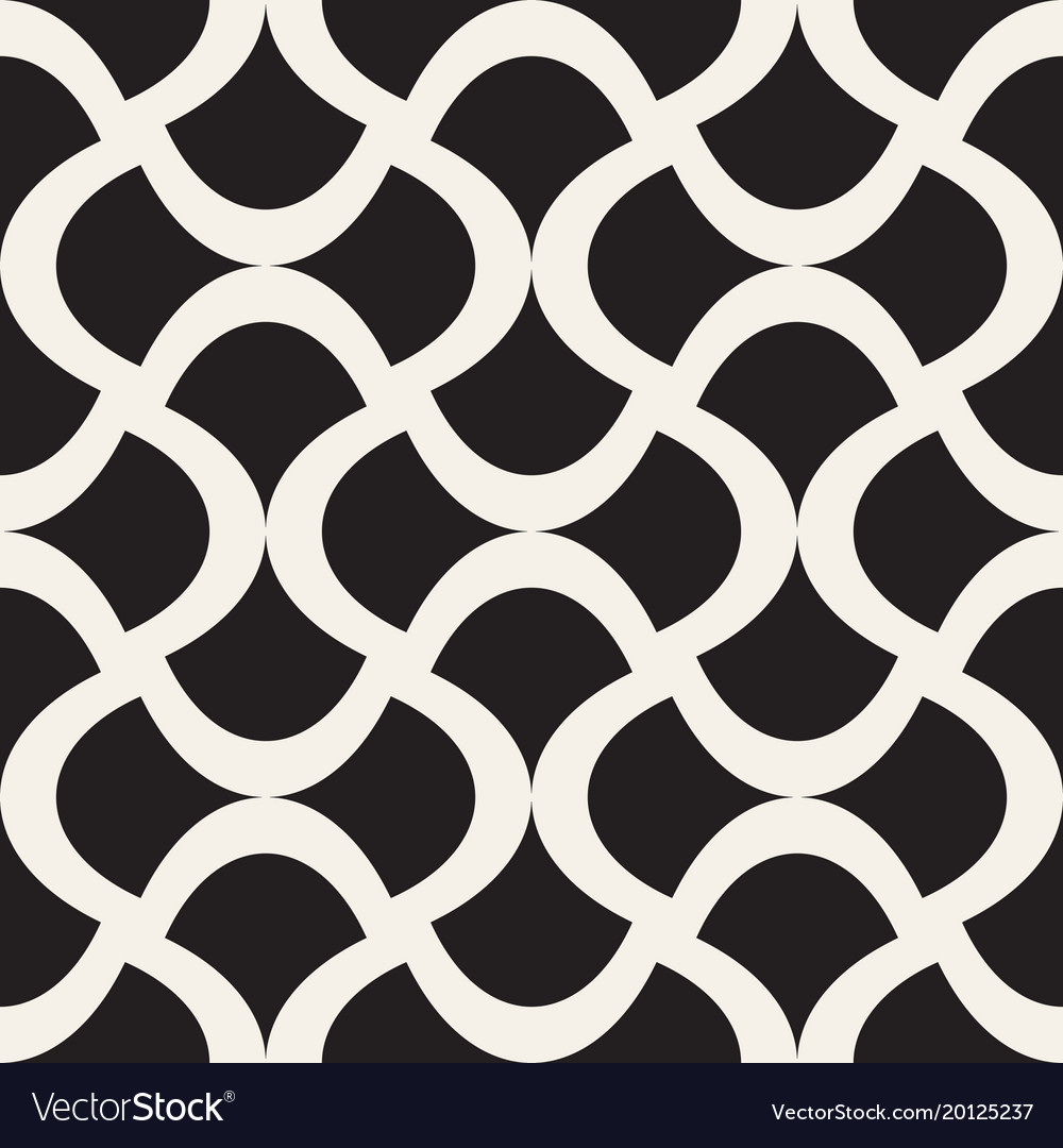 Geometric seamless pattern with curved