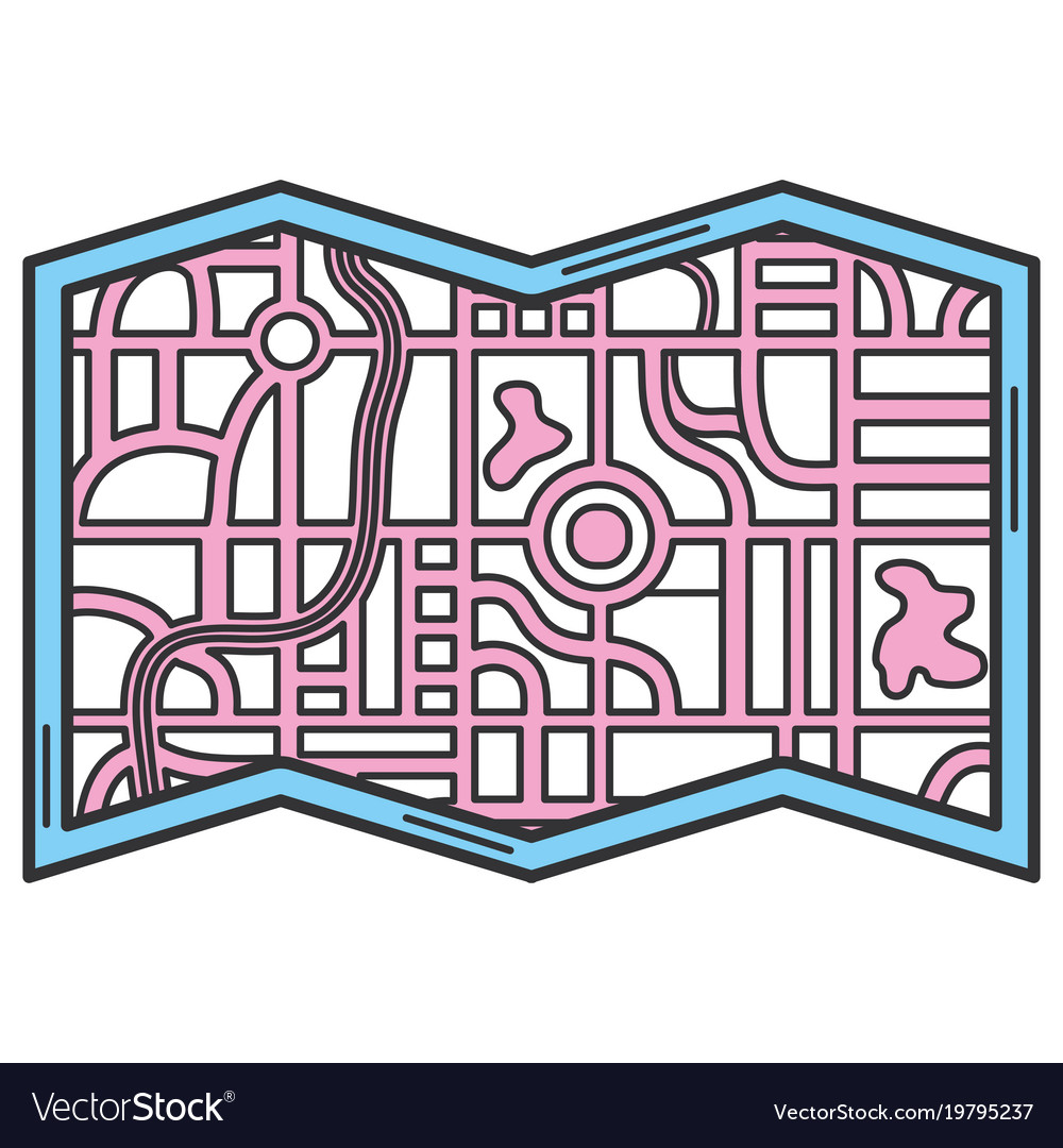 Paper map guide icon
