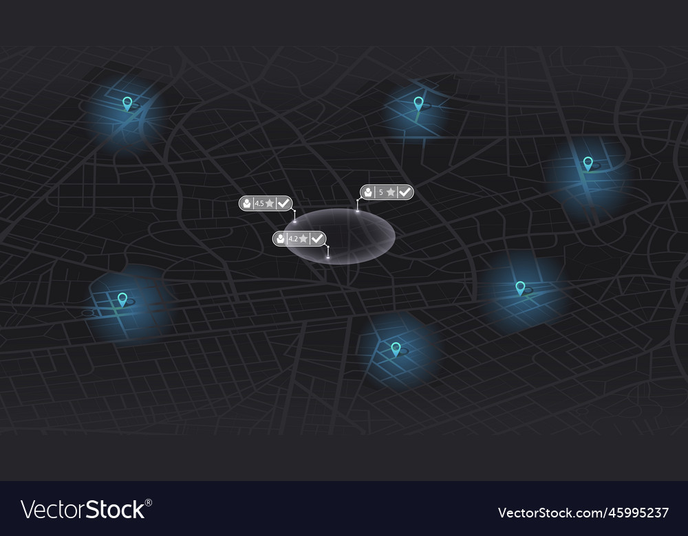 Pick up taxi gps map navigation to own house vector image Pick up taxi gps map navigation to own house