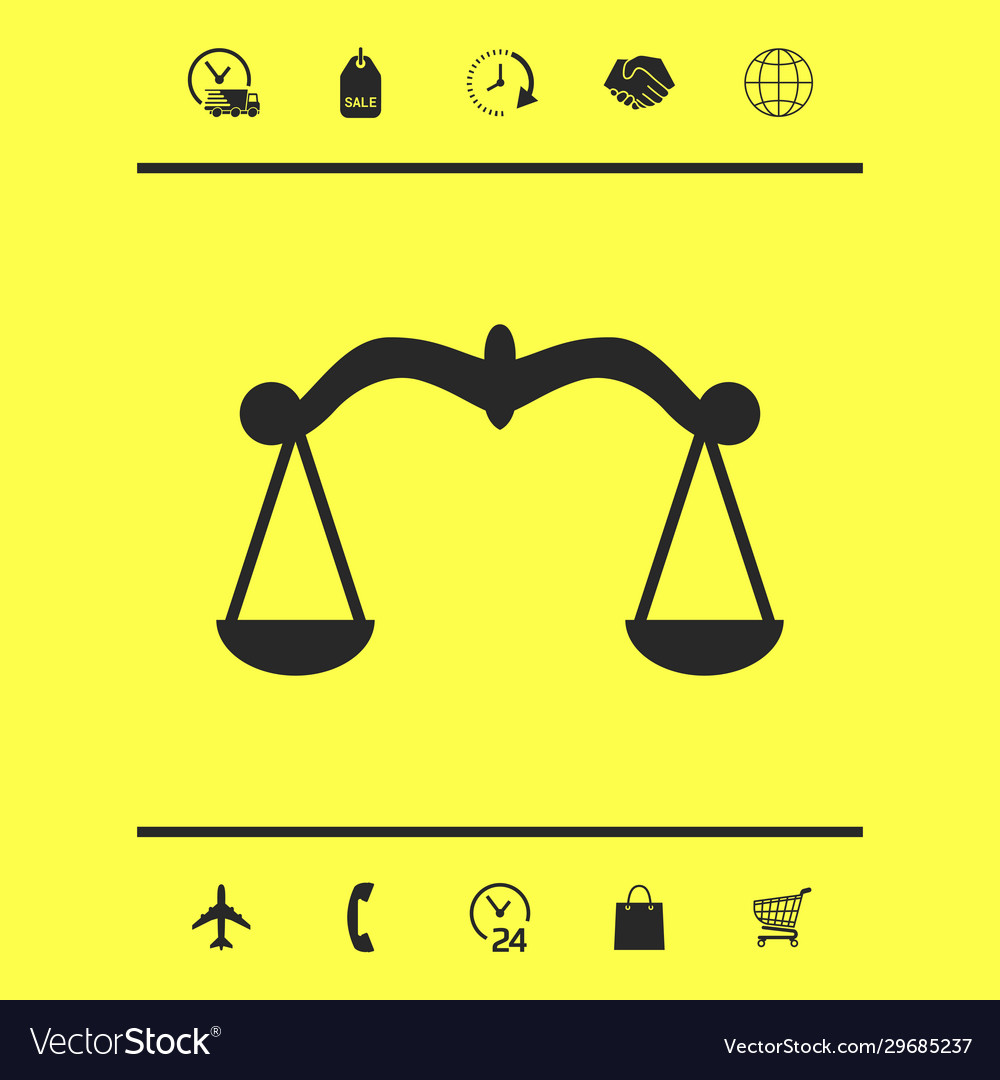 Scales symbol icon graphic elements for your Vector Image