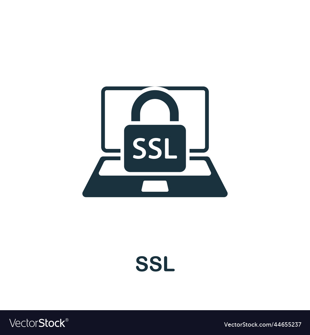Ssl icon monochrome simple cyber security