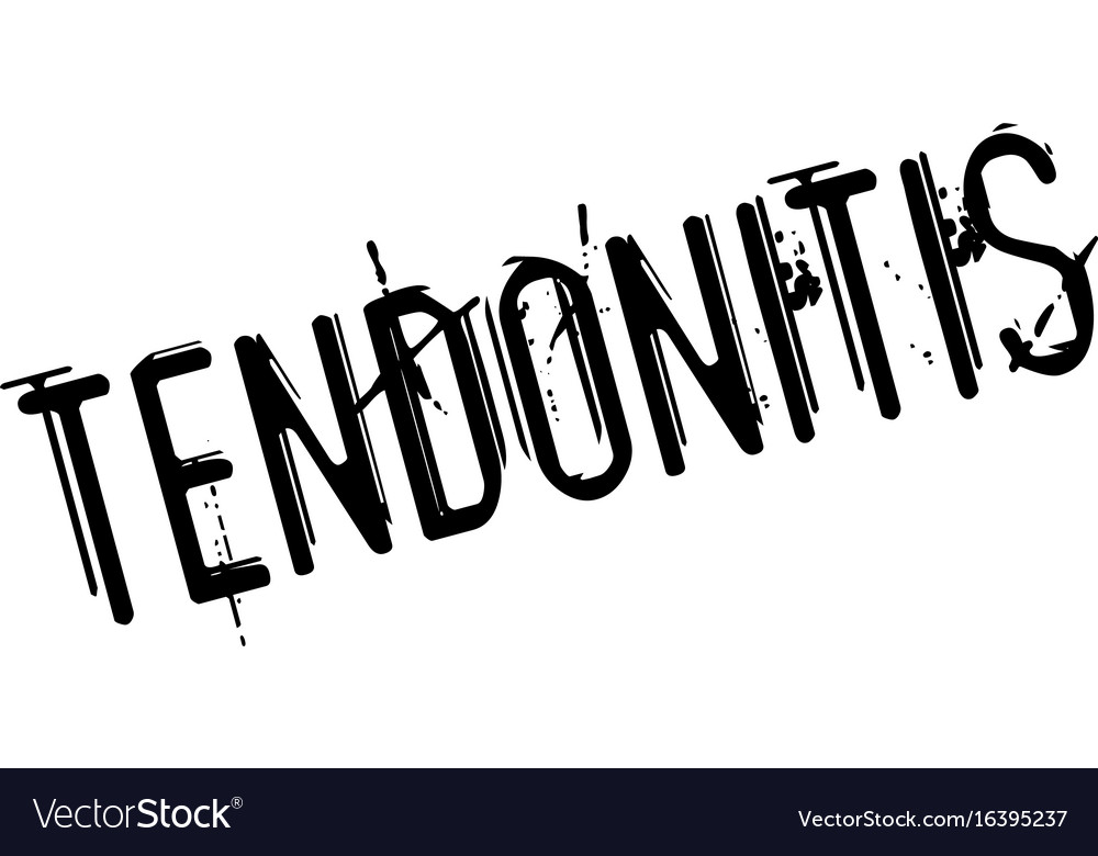 Tendonitis Rubber Stamp Royalty Free Vector Image