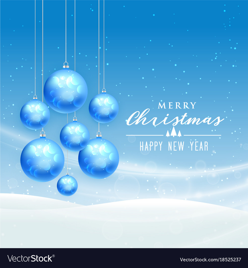 Winter season merry christmas landscape design Vector Image