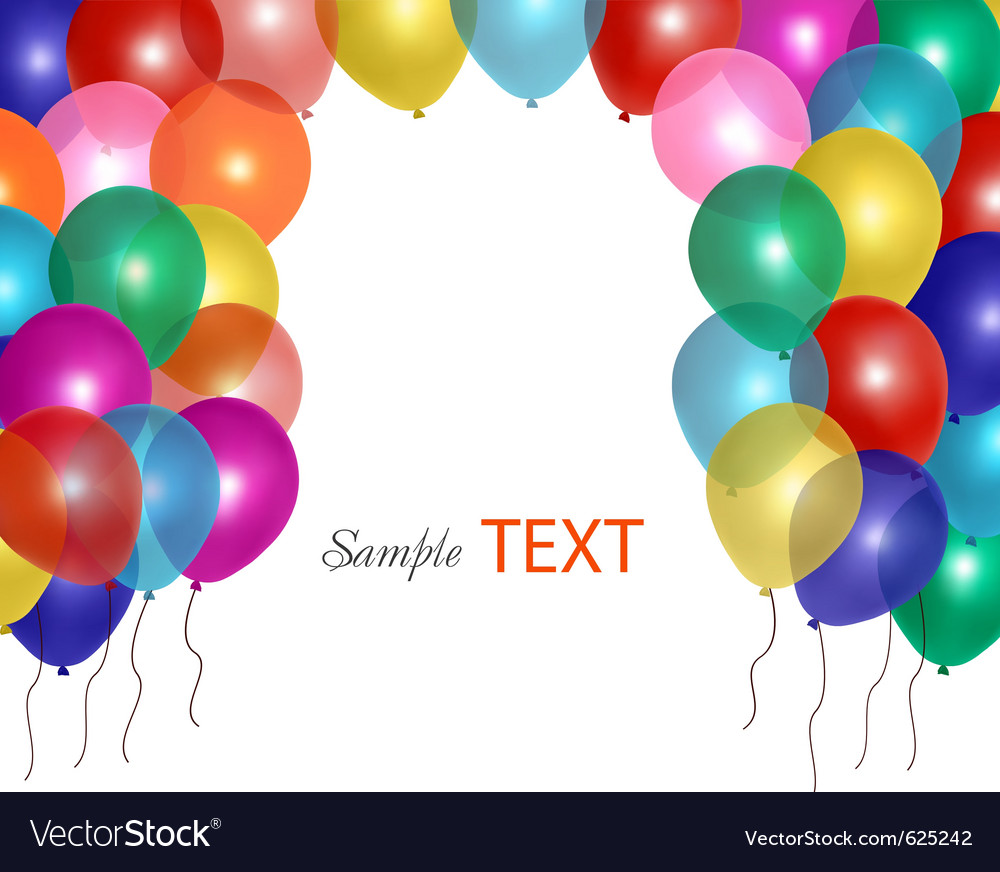 Balloons frame Royalty Free Vector Image - VectorStock