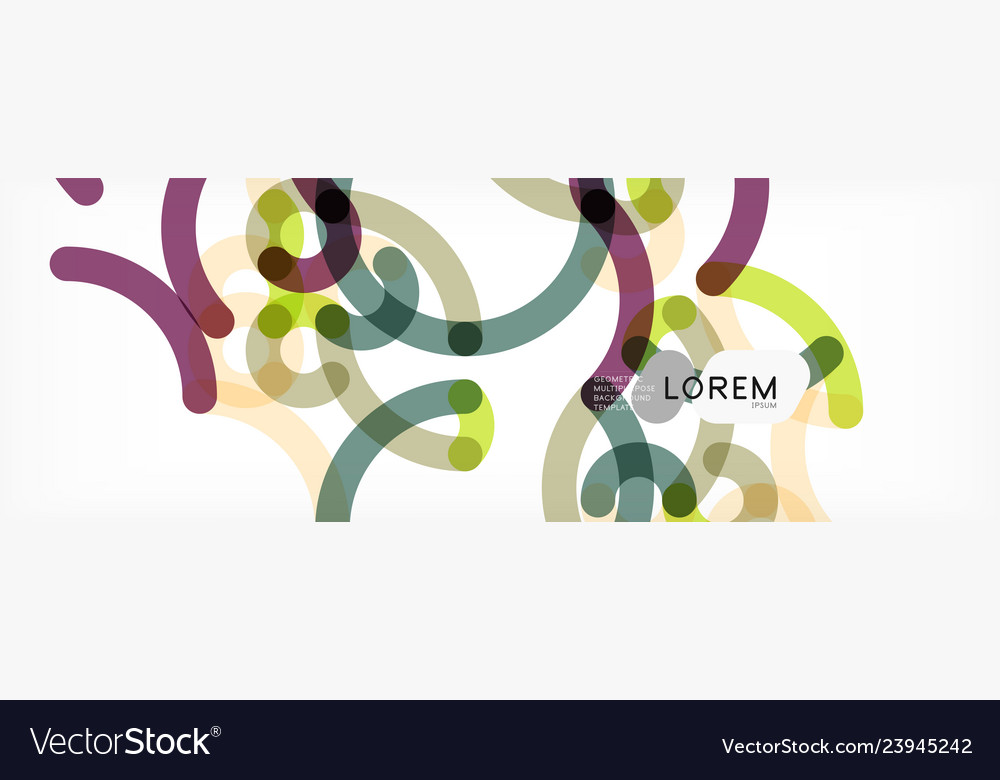 Curly lines abstract background color overlapping vector image Curly lines abstract background color overlapping