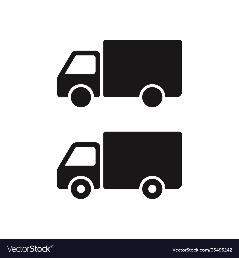 Delivery Truck Icon - Simple Silhouette