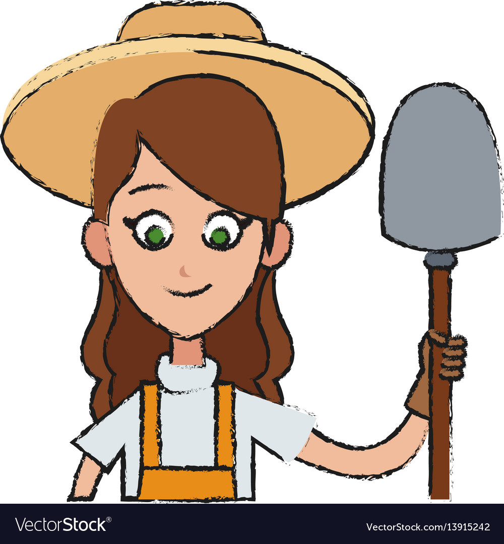 Gardener woman icon