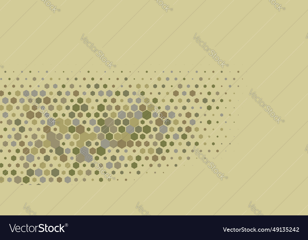 Geometric multi size hexagon with color