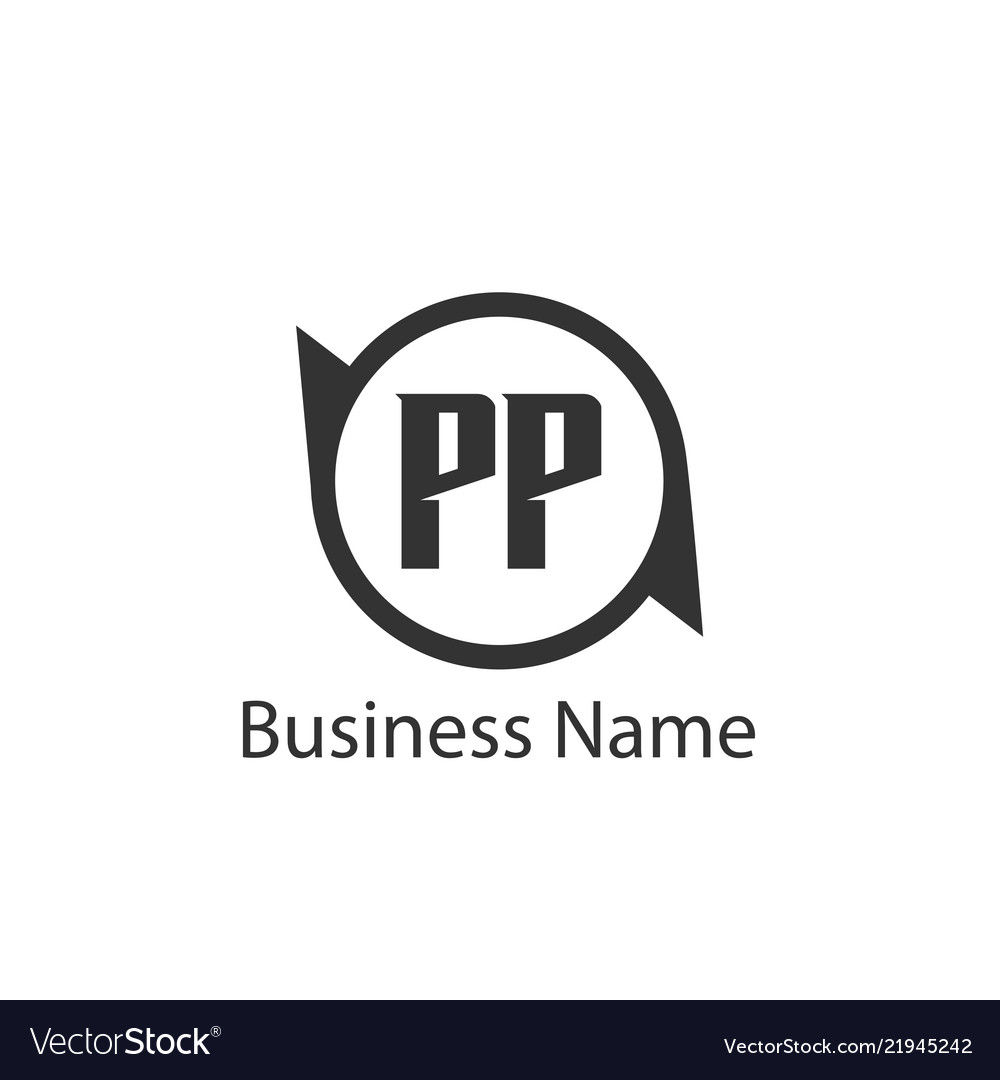 Initial letter pp logo template design