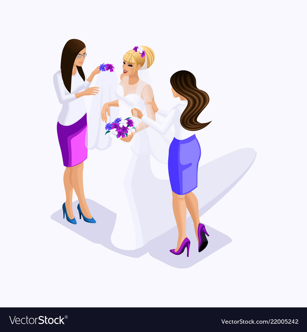 Isometrics Sellers Help The Bride To Dress For Fit