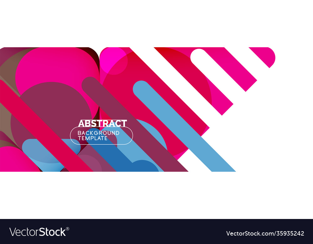 Modern geometric round shapes and dynamic lines