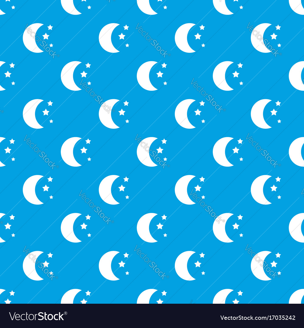 Moon And Stars Pattern Seamless Blue Royalty Free Vector Moon And Stars Pattern Seamless Blue Vector Image