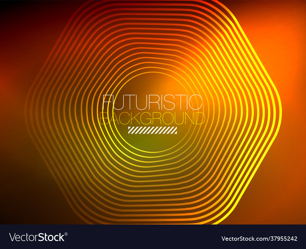 Neon color square shape lines abstract background vector image Neon color square shape lines abstract background