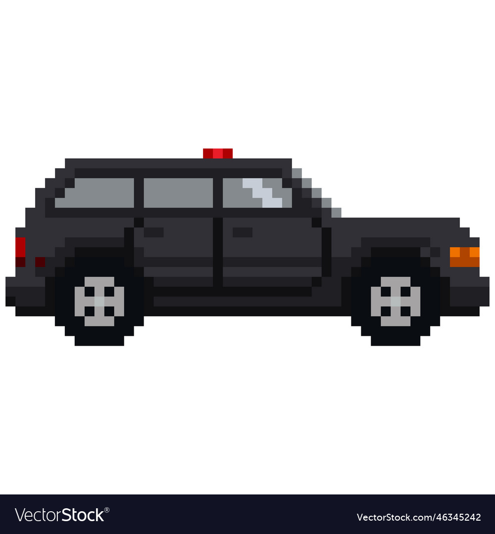 Police car suv type - pixel style design Vector Image