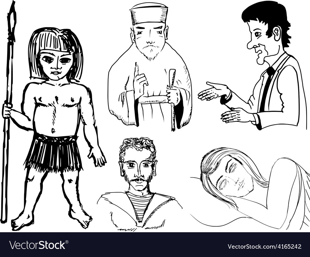 Set of humans Royalty Free Vector Image - VectorStock