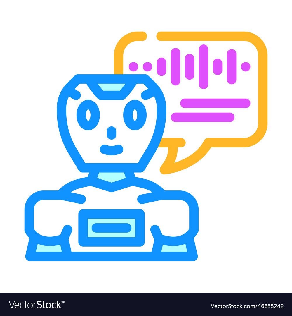 Speech chat bot color icon vector image Speech chat bot color icon