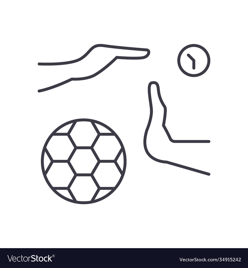 Time out icon linear isolated thin vector image Time out icon linear isolated thin