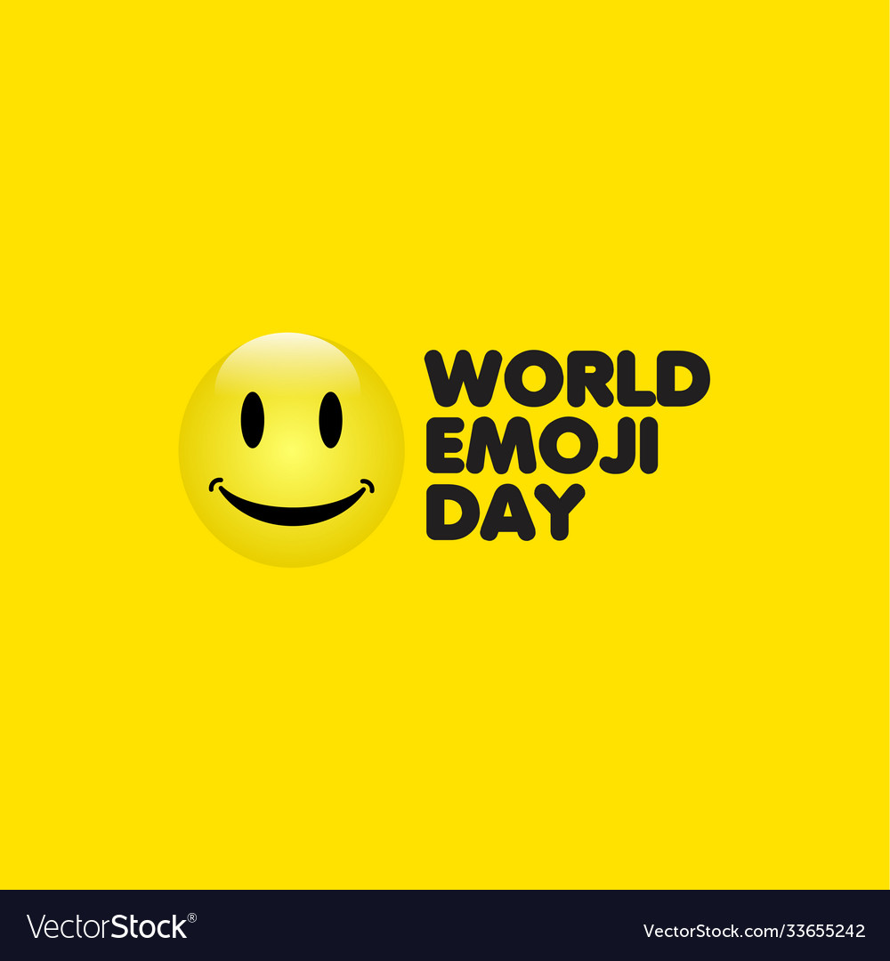 World emoji day template design