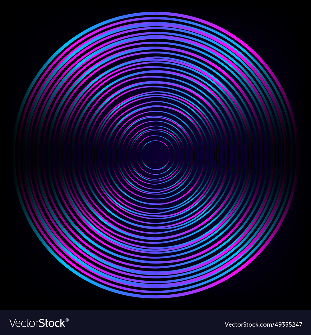 Abstract digital future in circle shape lines