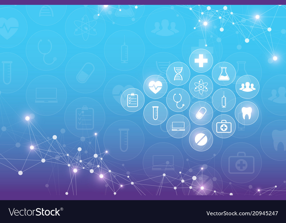 Abstract medical background with health care icons