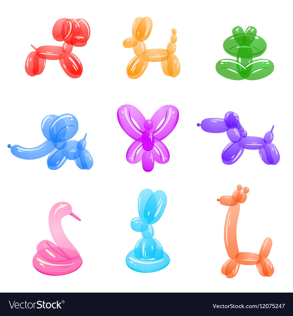  Animal balloons balloon animals for happy Vector Image