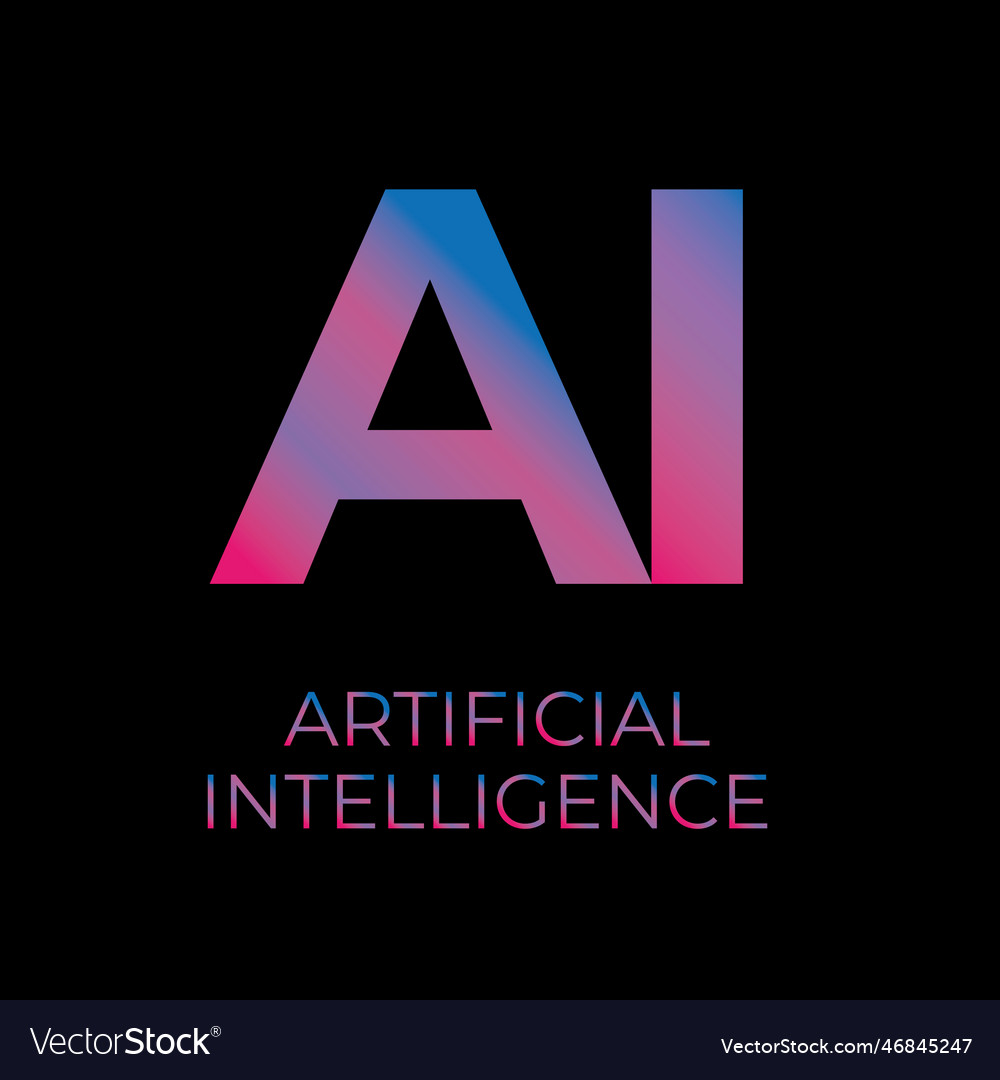 Artificial intelligence logo Royalty Free Vector Image