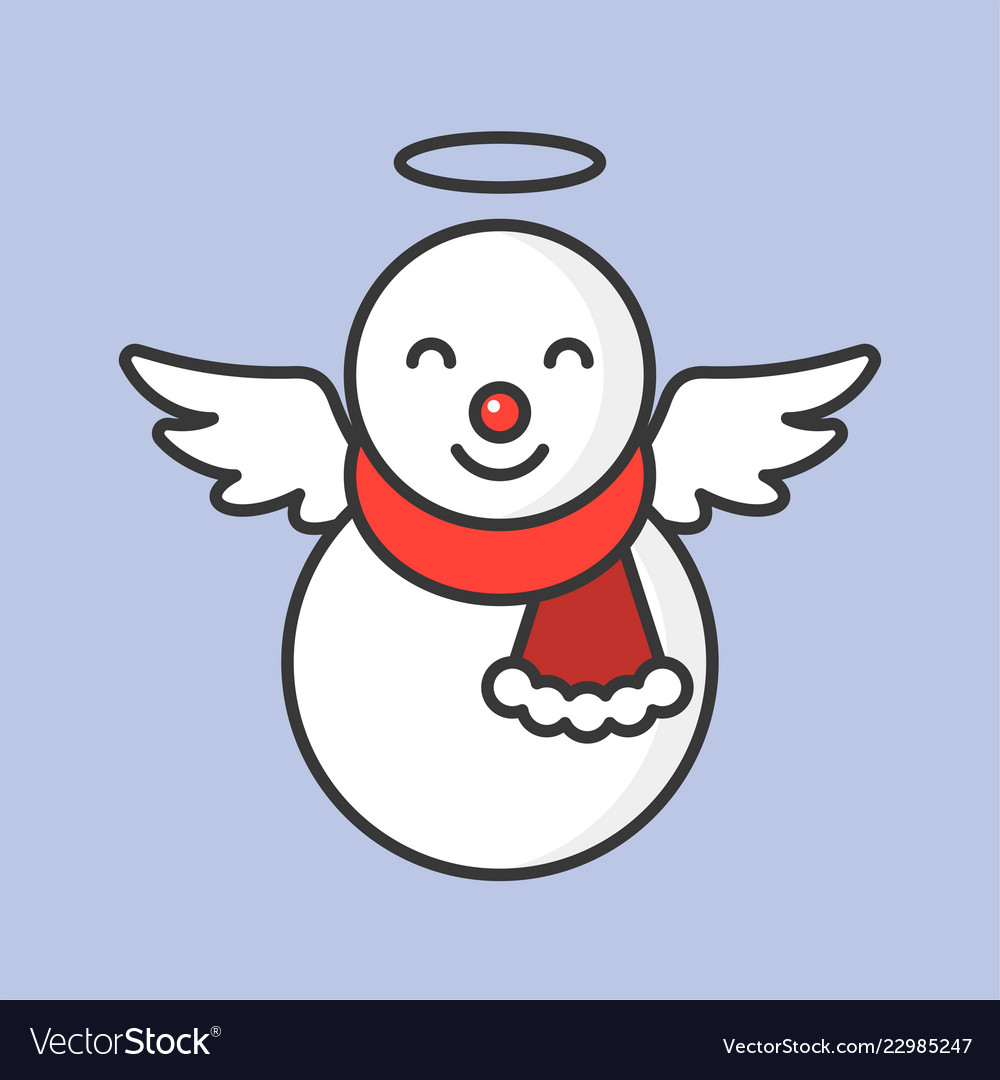 Editable Snowman Outline Icon