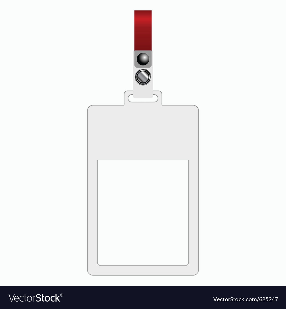 Empty plastic tag Royalty Free Vector Image - VectorStock