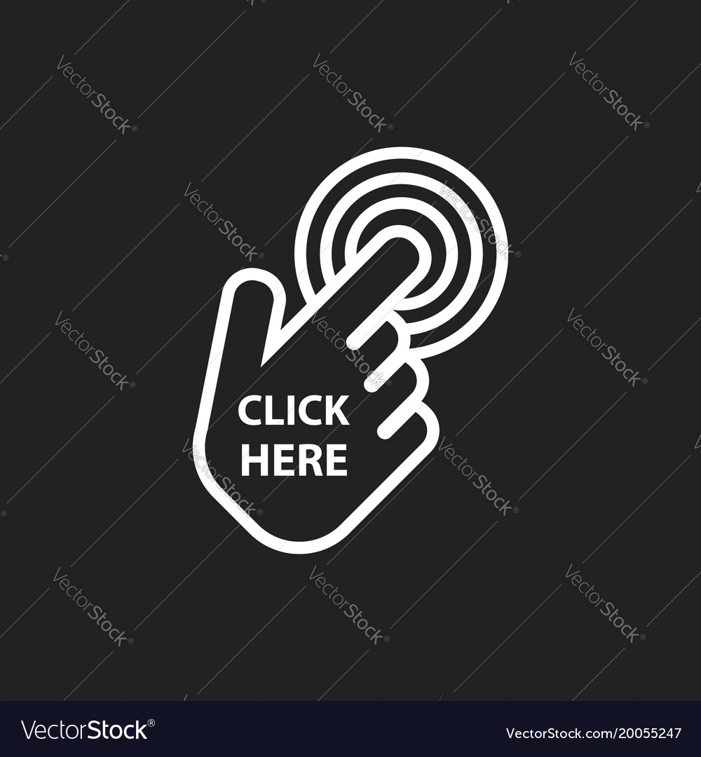 Hand Cursor Click Here Icon