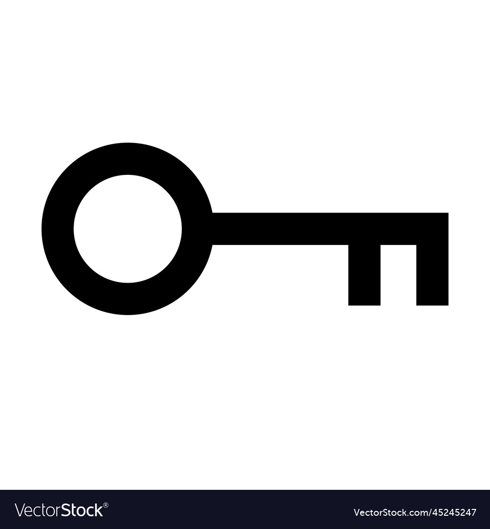 Key icon for locking and unlocking or password