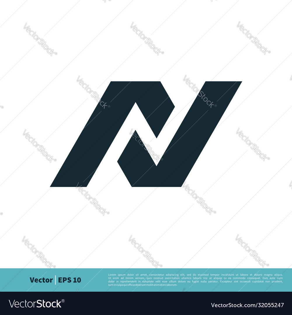 Letter n icon logo template design eps 10