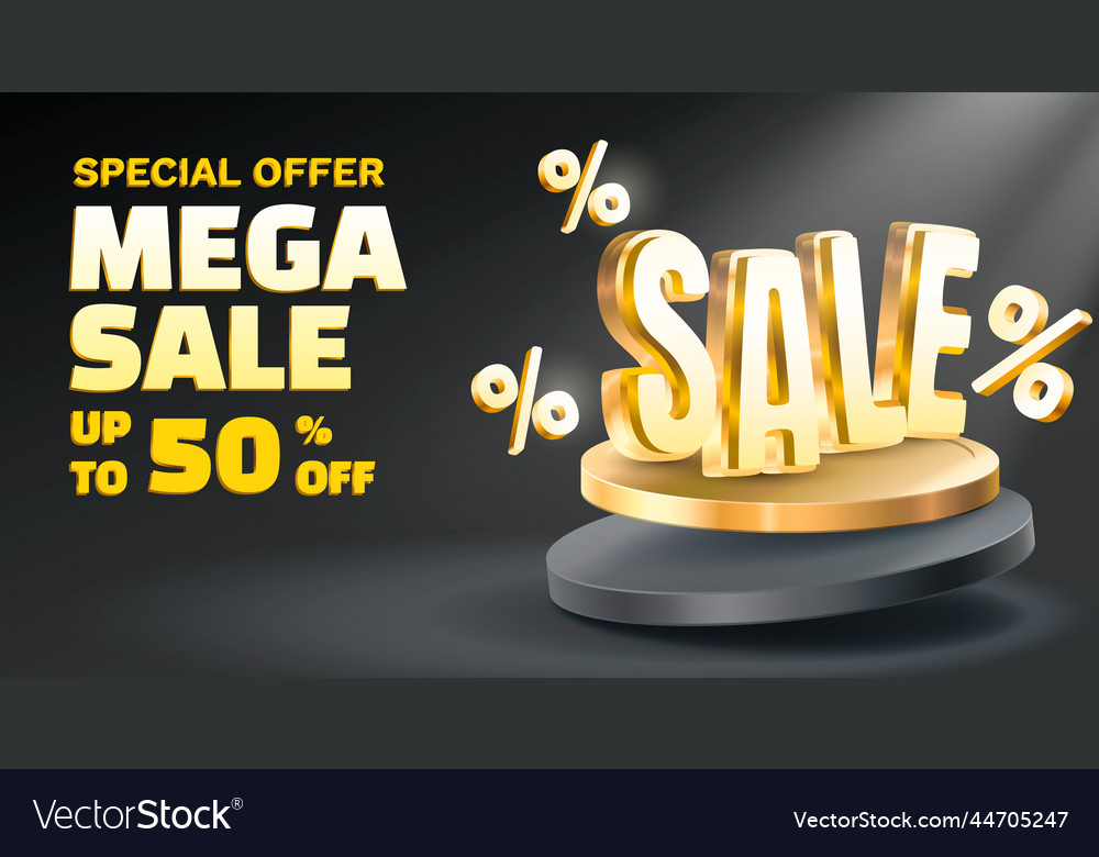 Mega sale special offer stage podium percent