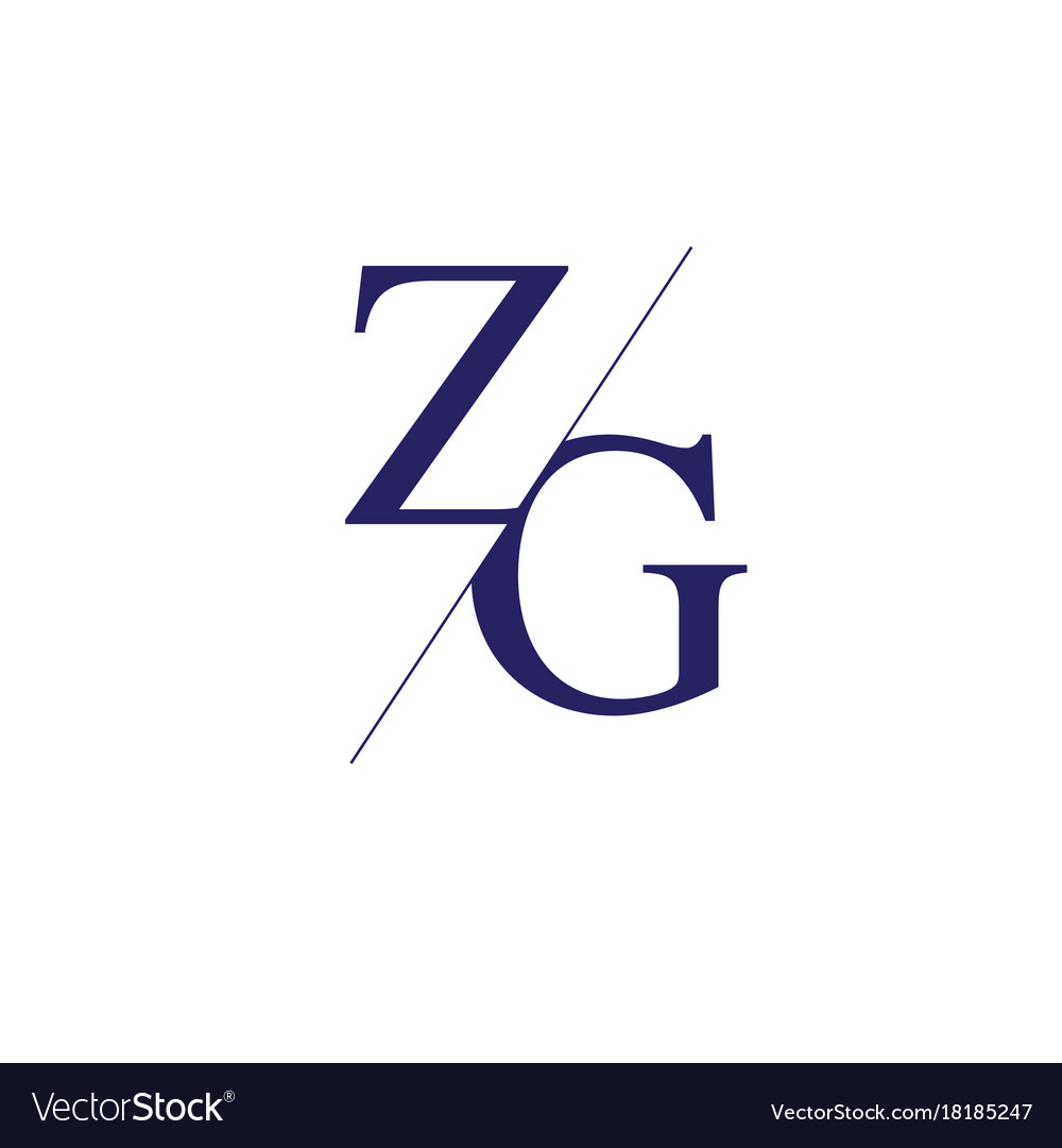 Monogram letters z g logo design template Vector Image