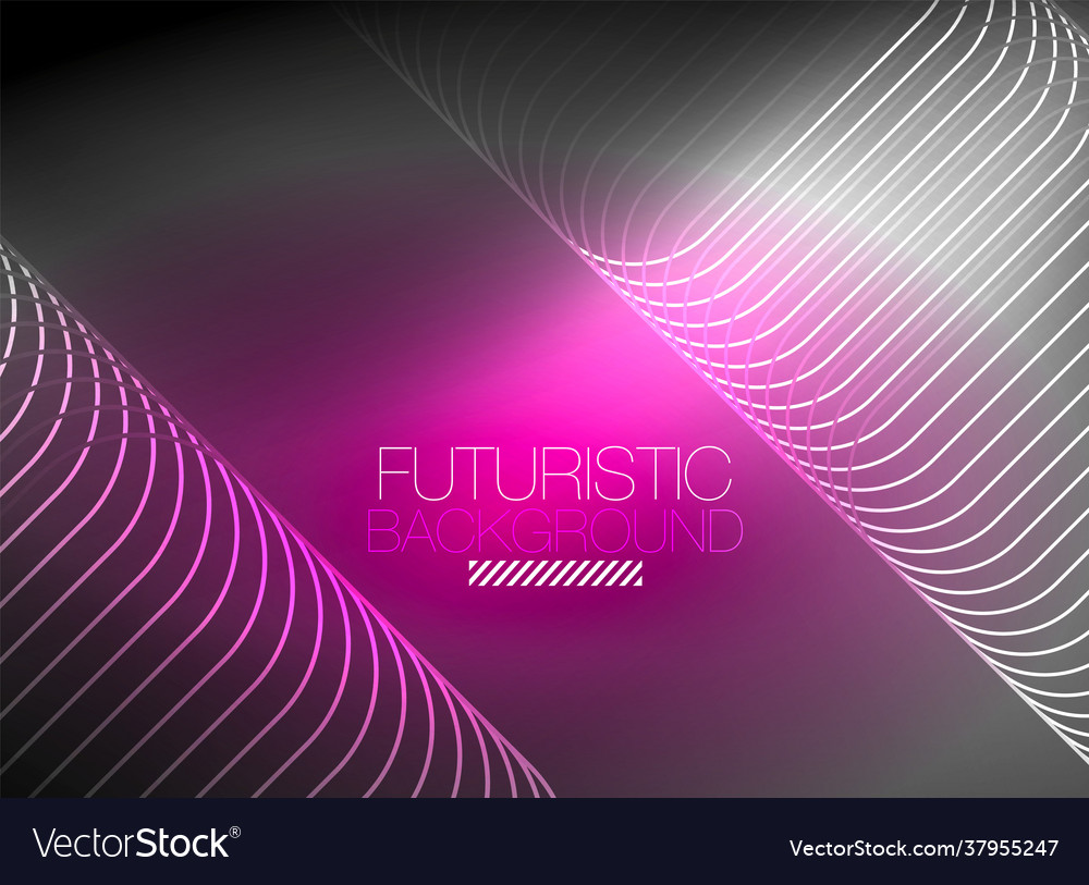 Neon color square shape lines abstract background vector image Neon color square shape lines abstract background