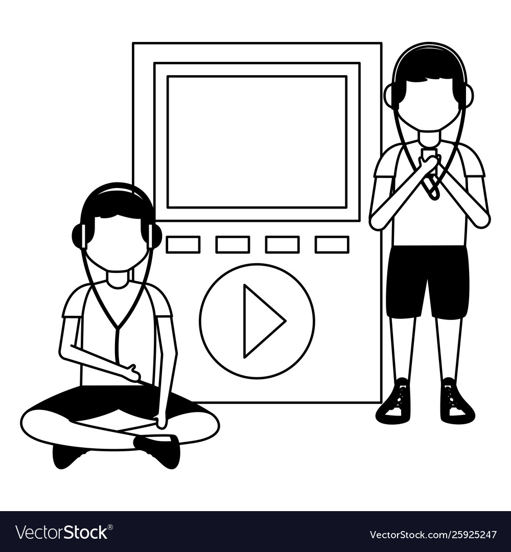 Leute hören Musik
