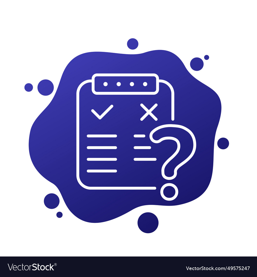 Pros and cons list line icon