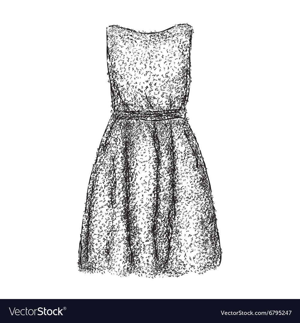 Sketch of women dress Royalty Free Vector Image