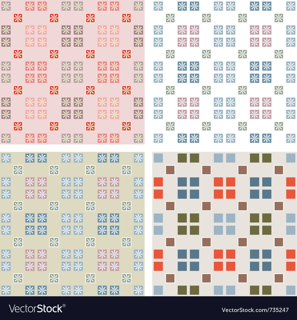 Squares mosaic pattern Royalty Free Vector Image