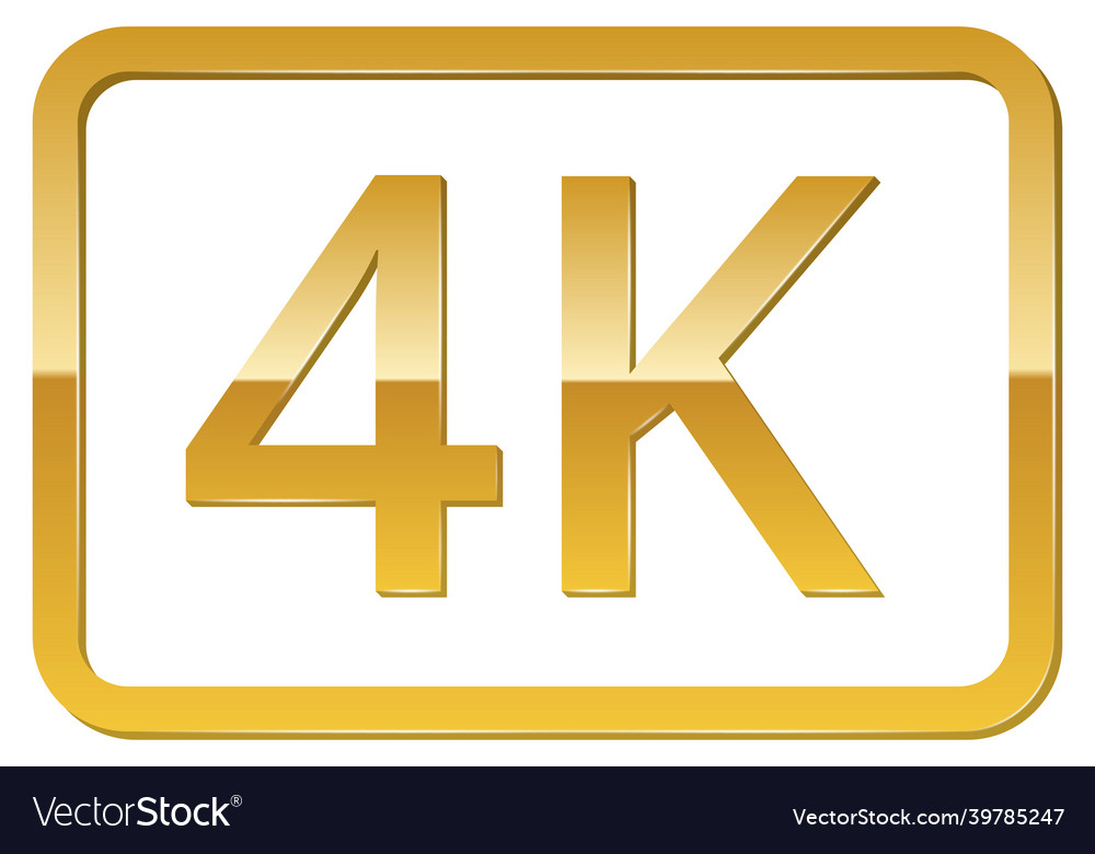 Ultra hd 4k icon Royalty Free Vector Image - VectorStock