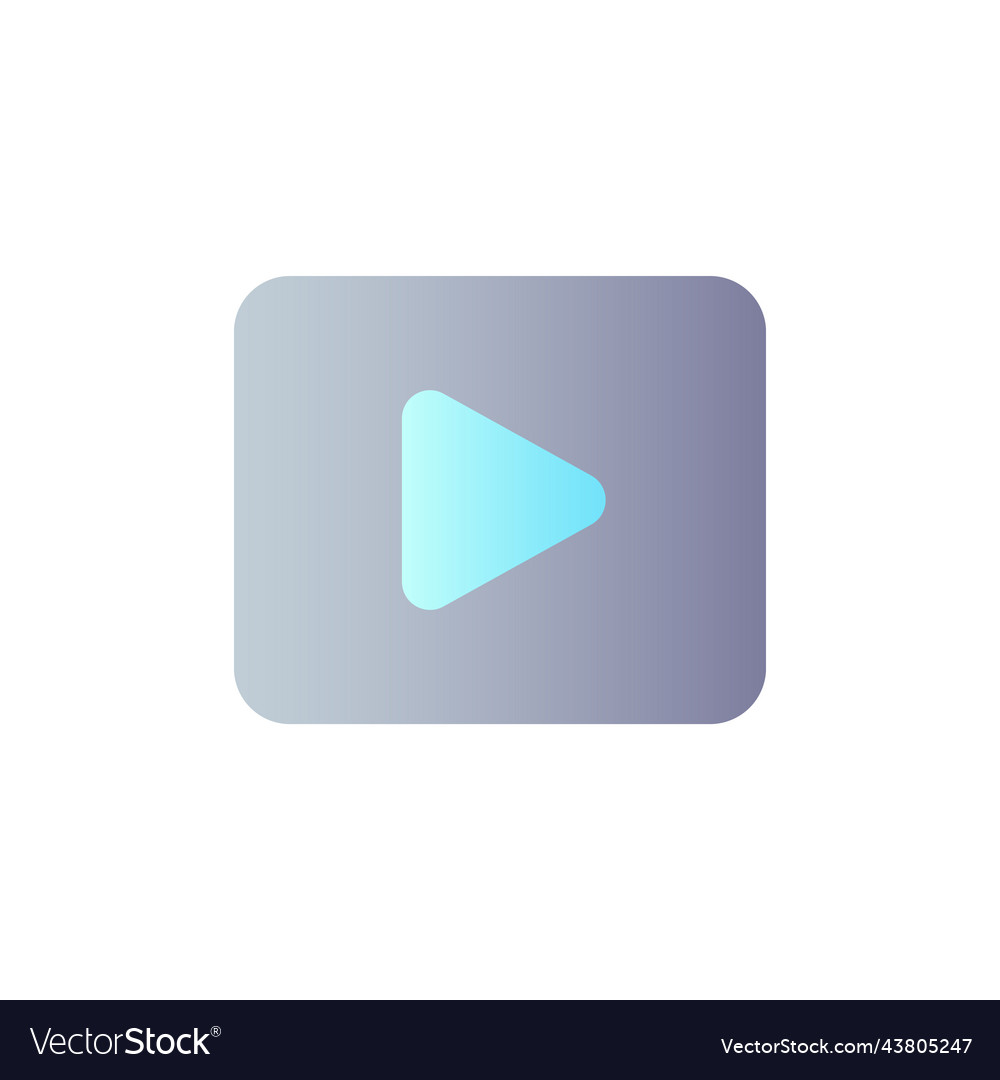Video flat gradient color ui icon vector image Video flat gradient color ui icon