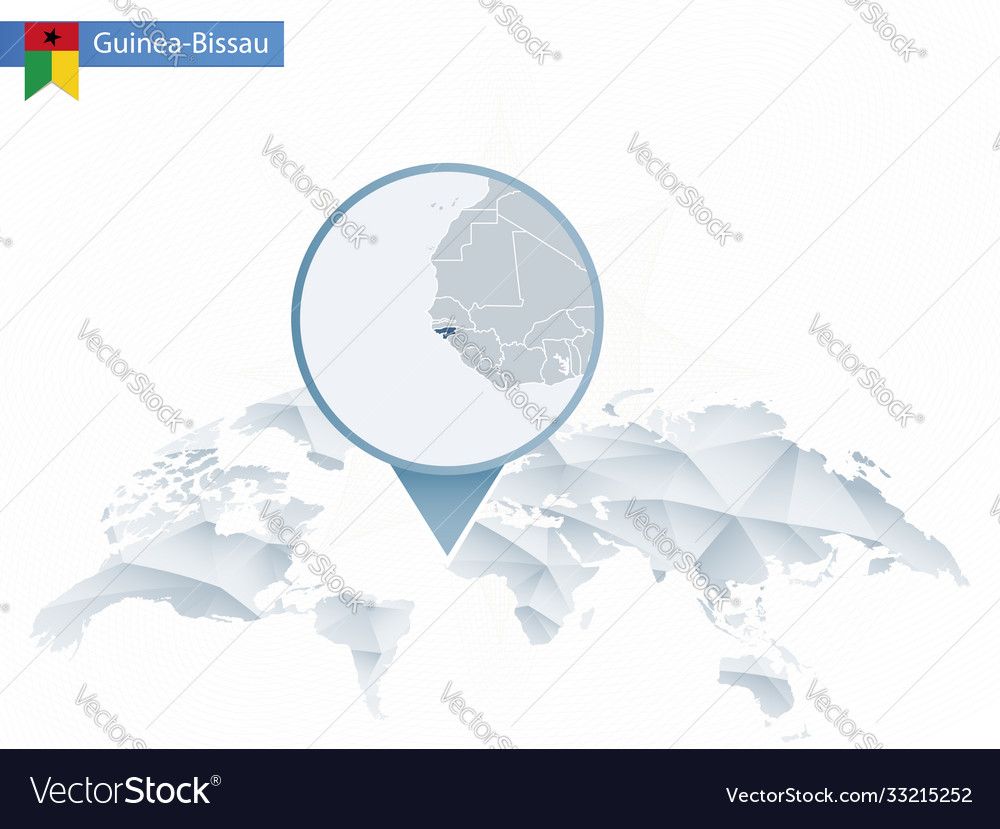 Abstract rounded world map with pinned detailed